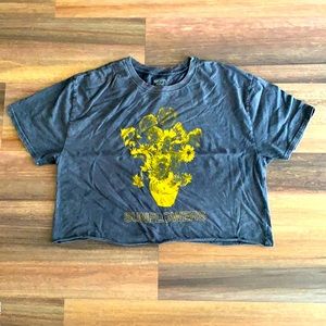 Mighty Fine Sunflowers Crop-Top Shirt